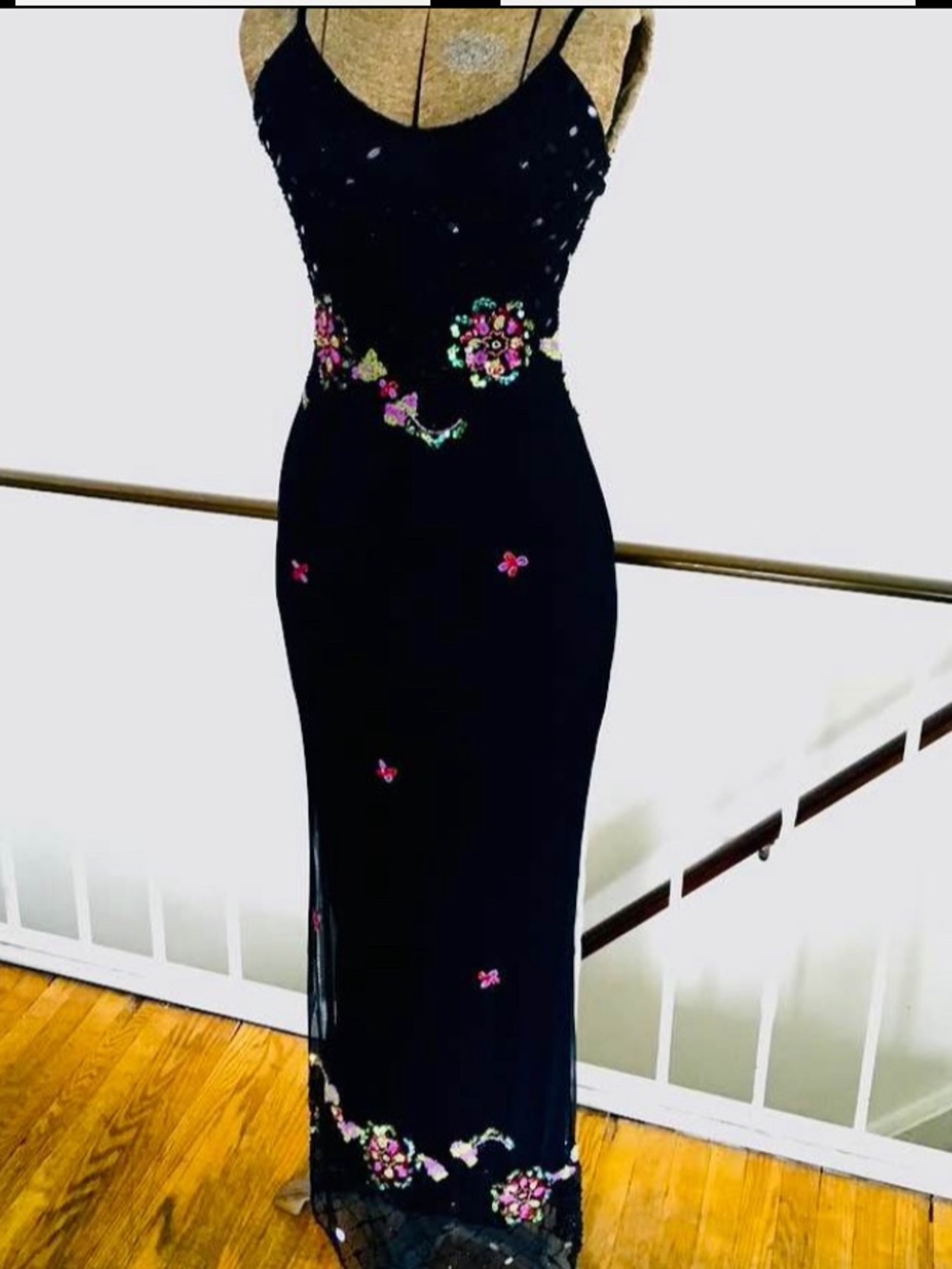 Gorgeous Vintage Beaded Floor Length Gown💕💐🖤